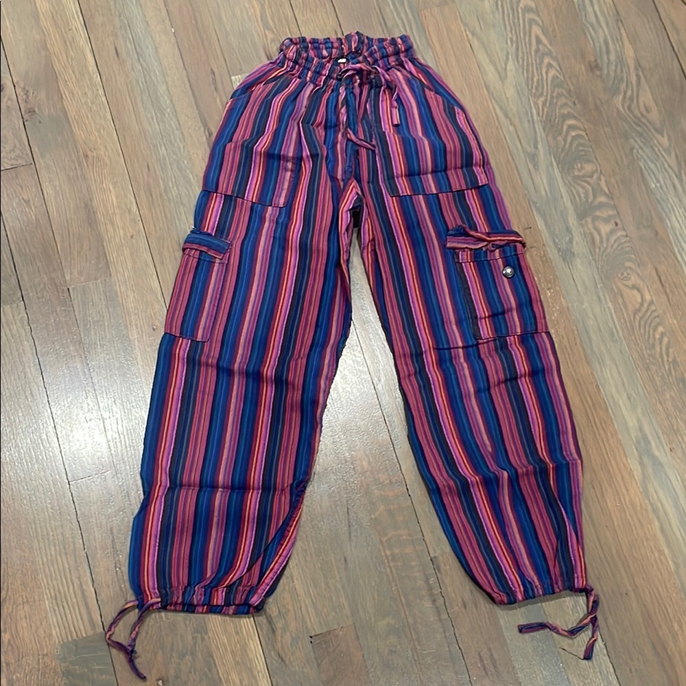 Striped Multicolor Cargo Pants